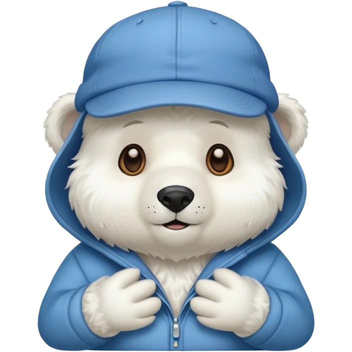 white Bear with cap emoji