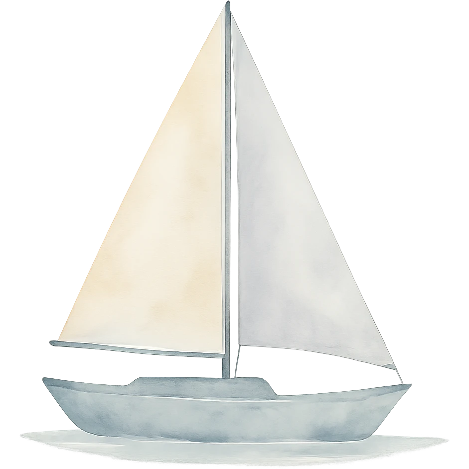 a sailboat in watercolor art style emoji