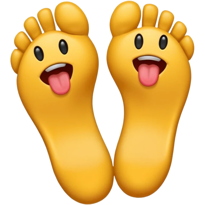 Des pieds avec une langue  emoji