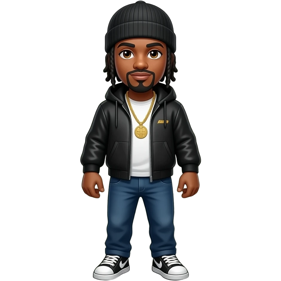 Black ghetto trapper spreading money emoji