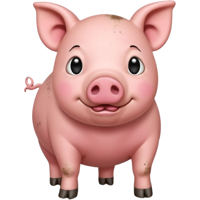 High resolution of  full body A pig emoji