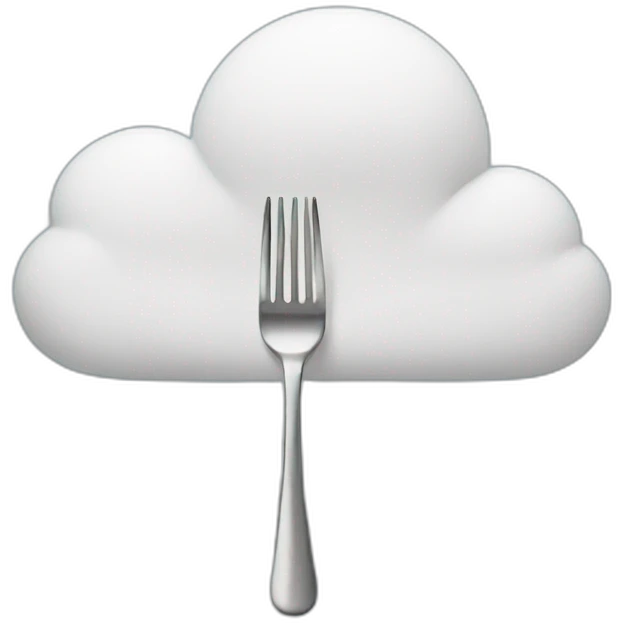 fork on a cloud emoji