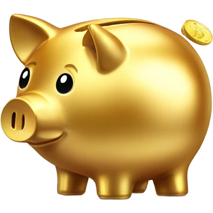 Golden piggy bank  emoji