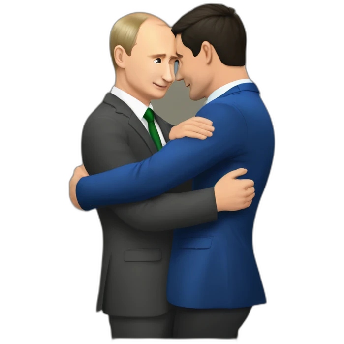 putin hugs zelensky emoji