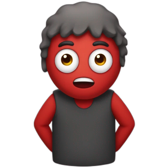 Red guy from Don't hug me I'm scared emoji