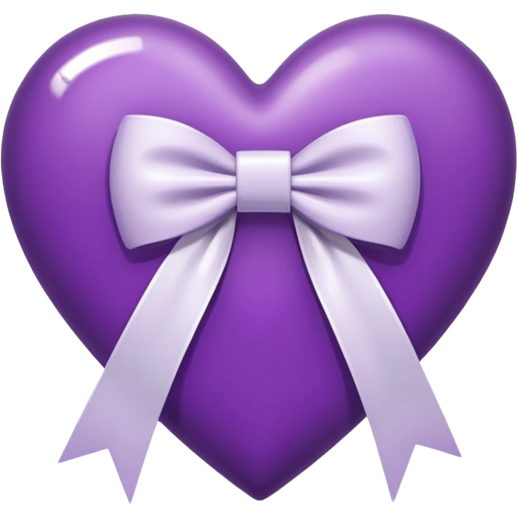 purple heart with a ribbon emoji