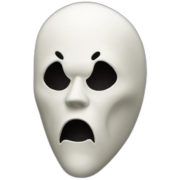 The mask of scream emoji