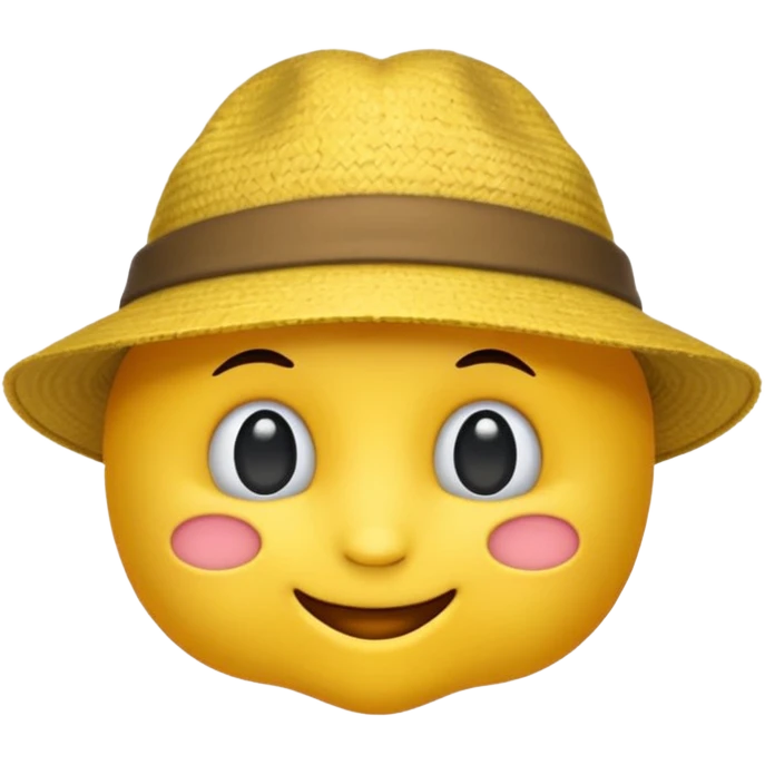 Einen Gelben Emoji mit Hut emoji