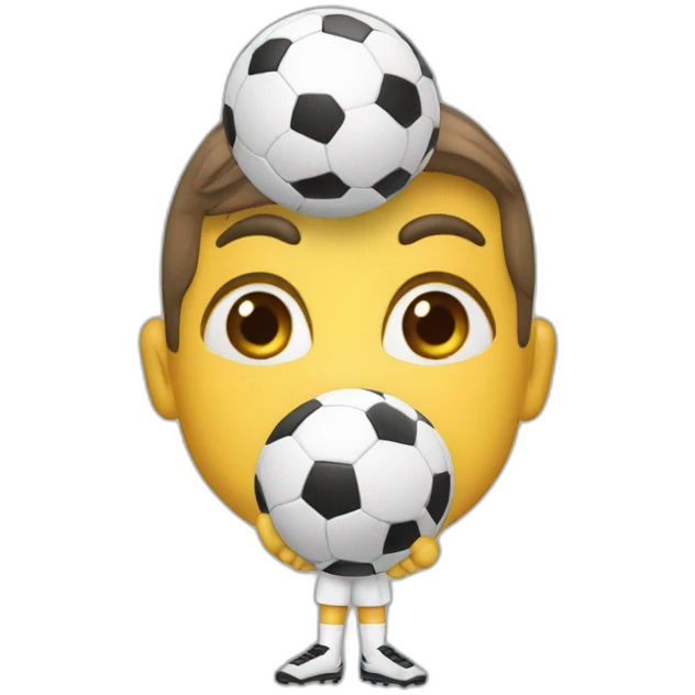 Futbolista con balon emoji