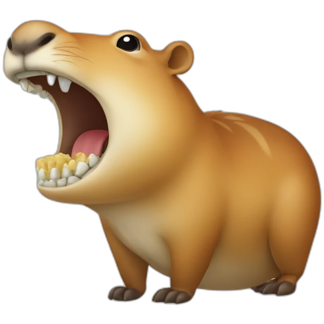 capivara palitando o dente emoji