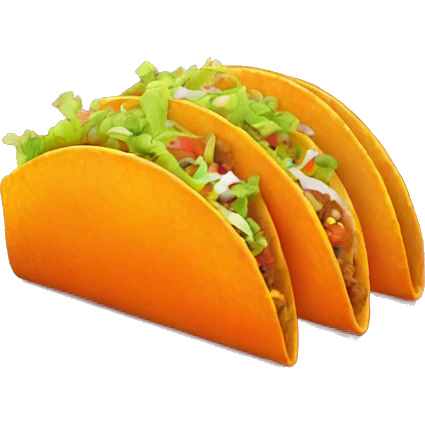 Neon orange taco shell emoji