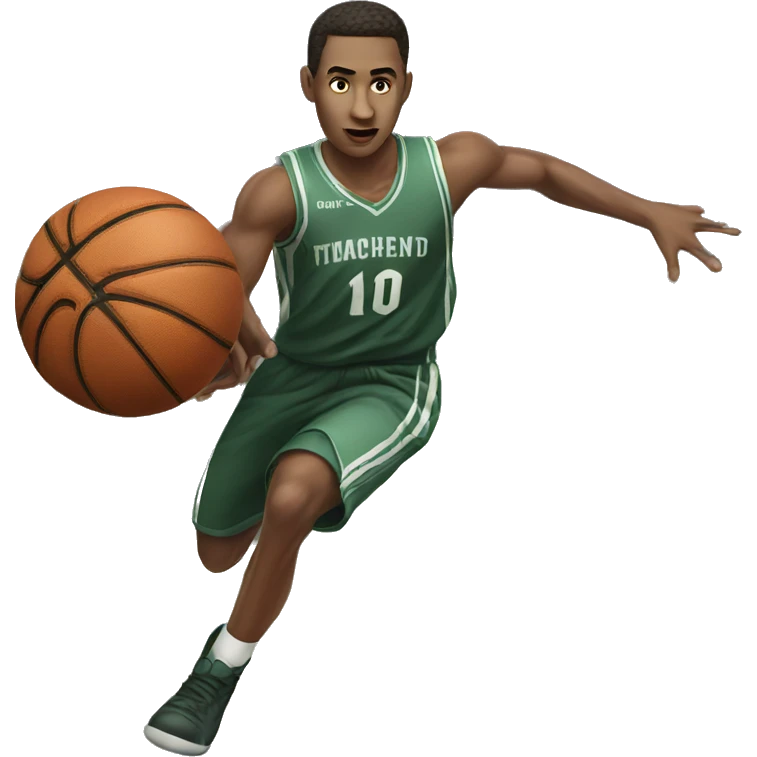 young basketball player in action emoji