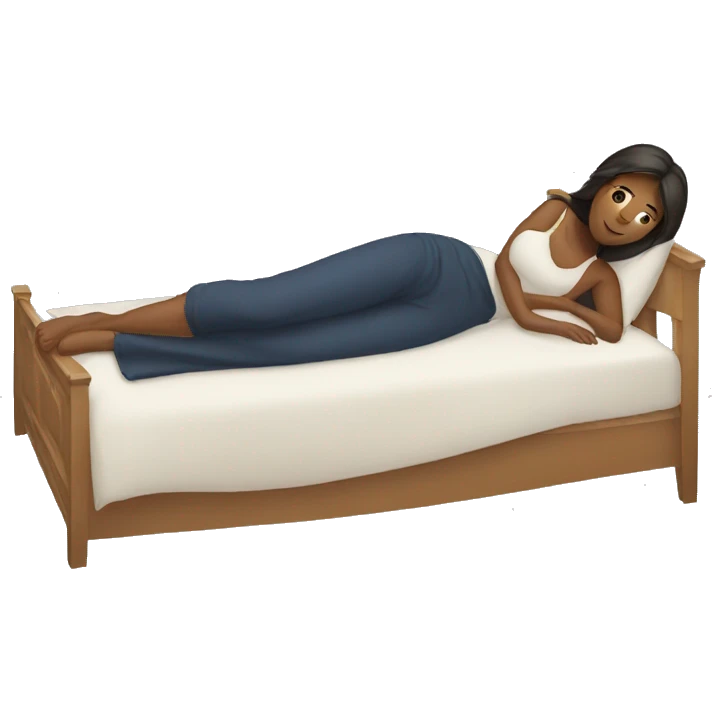 Woman on bed emoji