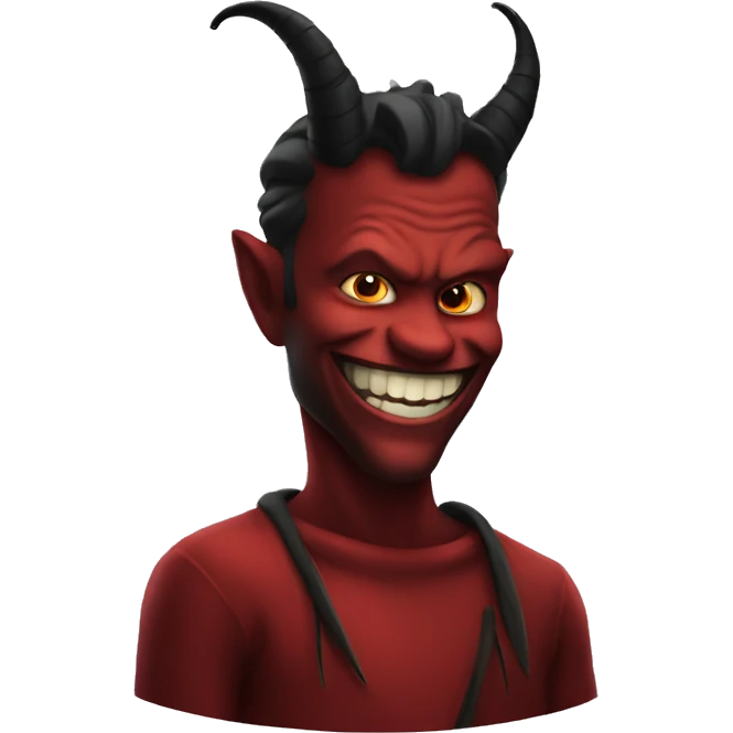 Side smile devil emoji