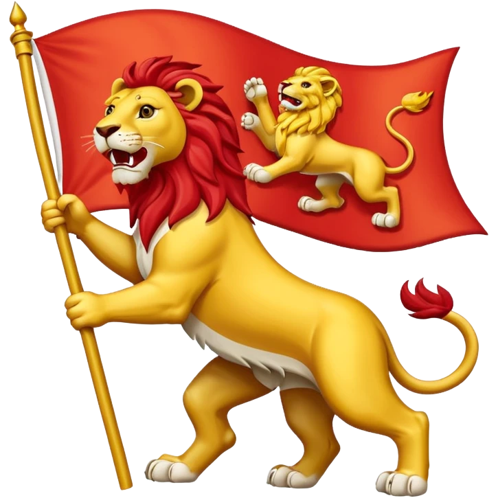 scotland lion rampant flag red and yellow emoji