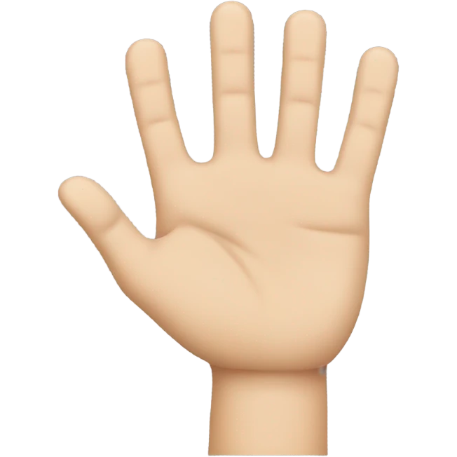 A Hand with 4 and  half fingers showing emoji