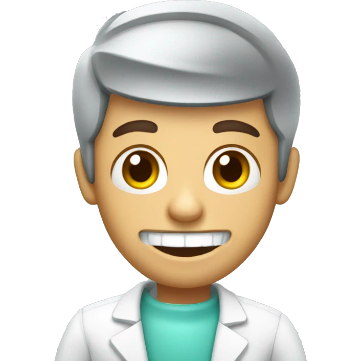 Dentista con moto antigua emoji