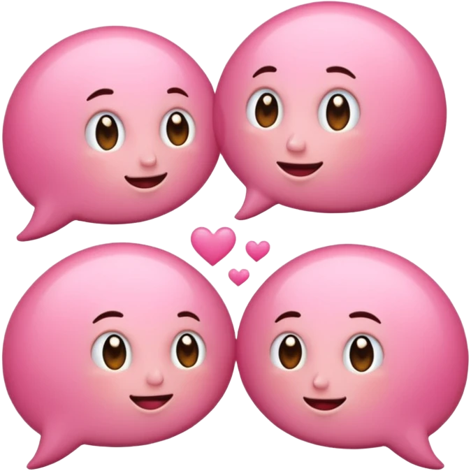 crée moi une bulle de conversion comme sa « 💬 » sans visage à l’interieur avec trois petit point de couleur pink emoji