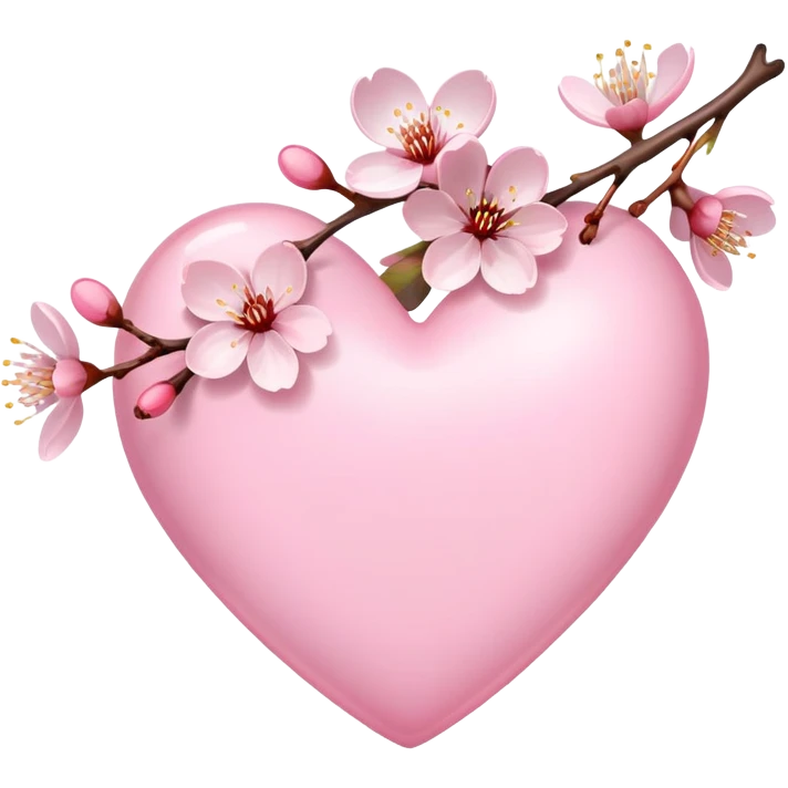 Heart of cherry blossom emoji