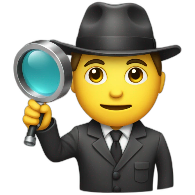 investigator with a magnifying glass emoji