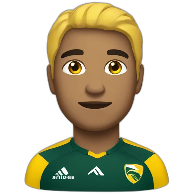 Guerrero rugby negro y amarillo  emoji