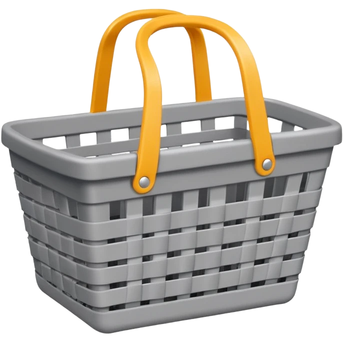 a modern shopping basket in a hardware store that looks like a bag emoji