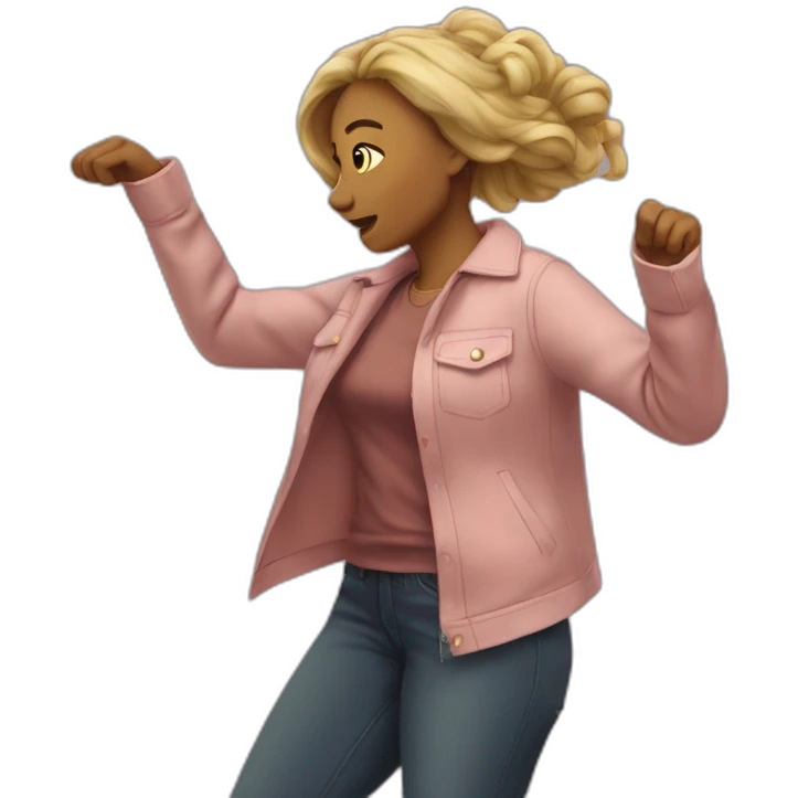 Femme qui fais un Dab emoji