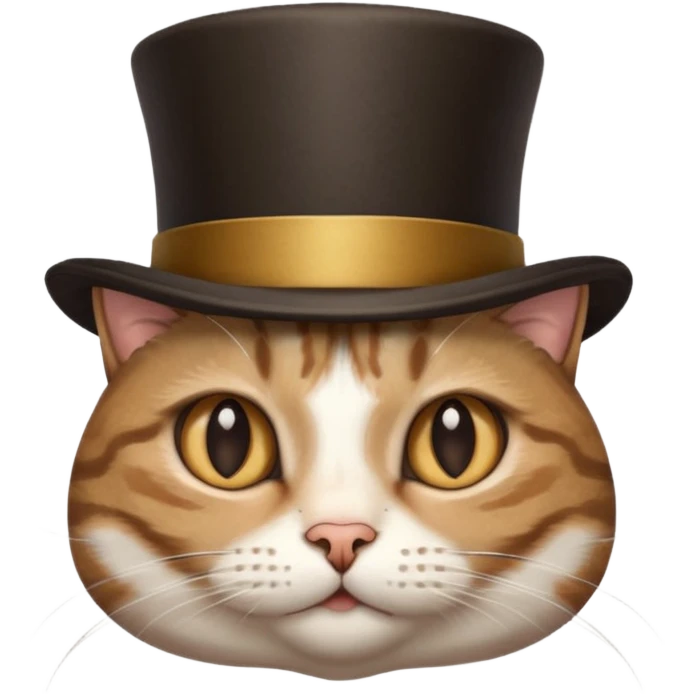 cat wearing a tophat emoji