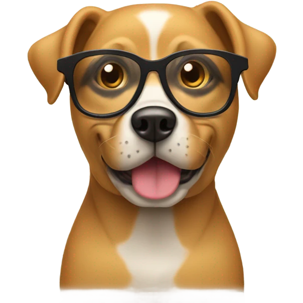 Perro con lentes  emoji
