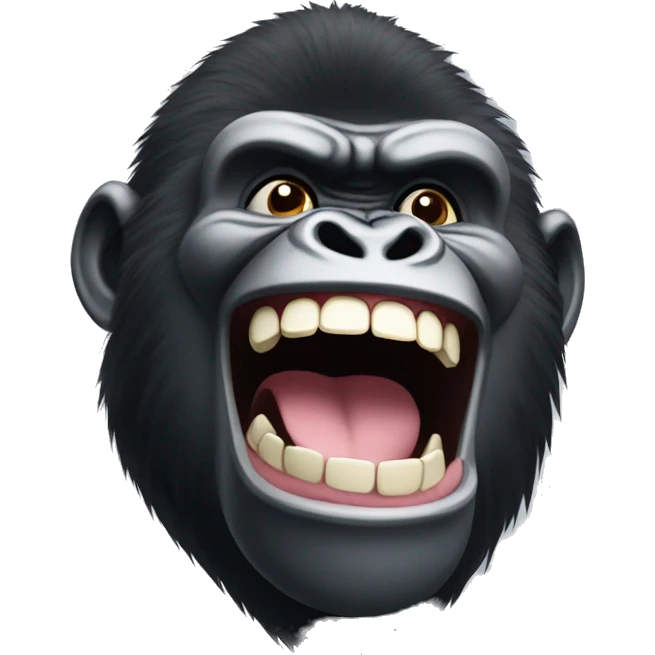 Silly gorilla laughing emoji