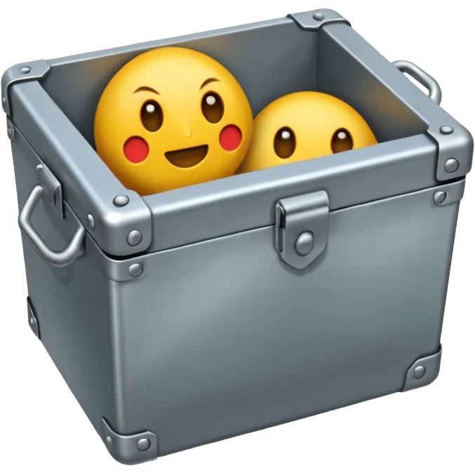 caja fuerte de metal emoji