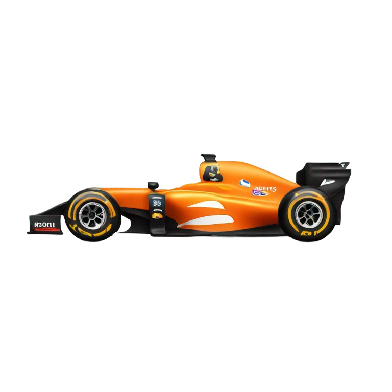 Orange f1 car emoji