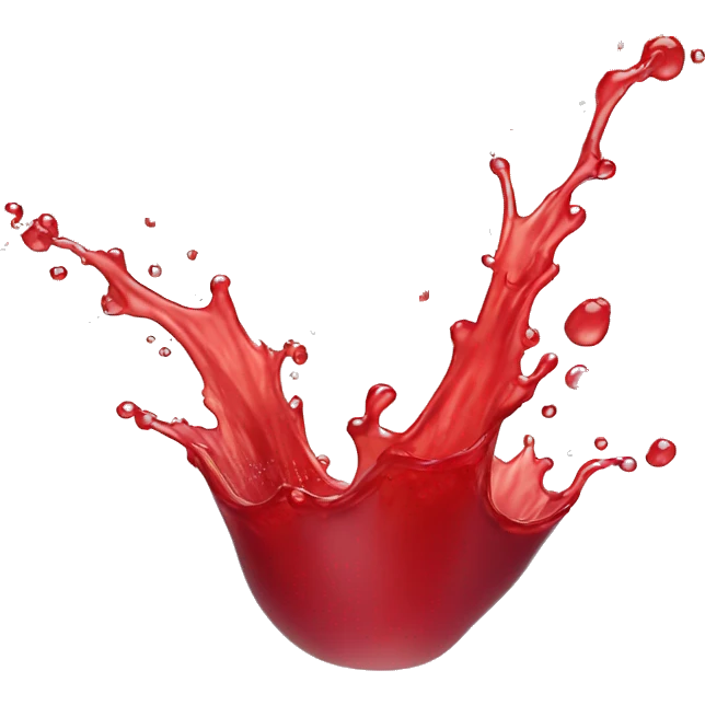 Red water splash emoji