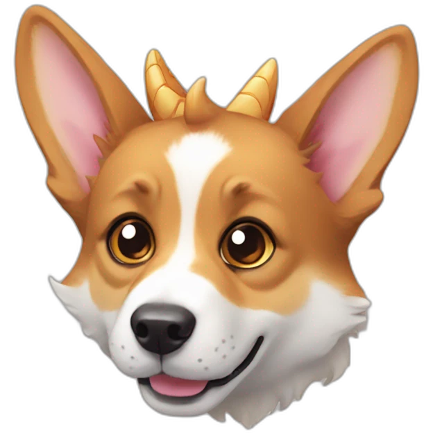 Corgi and cute dragon emoji