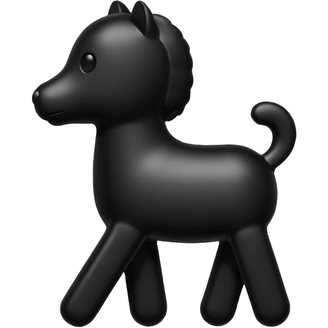 Toy black silhouette emoji