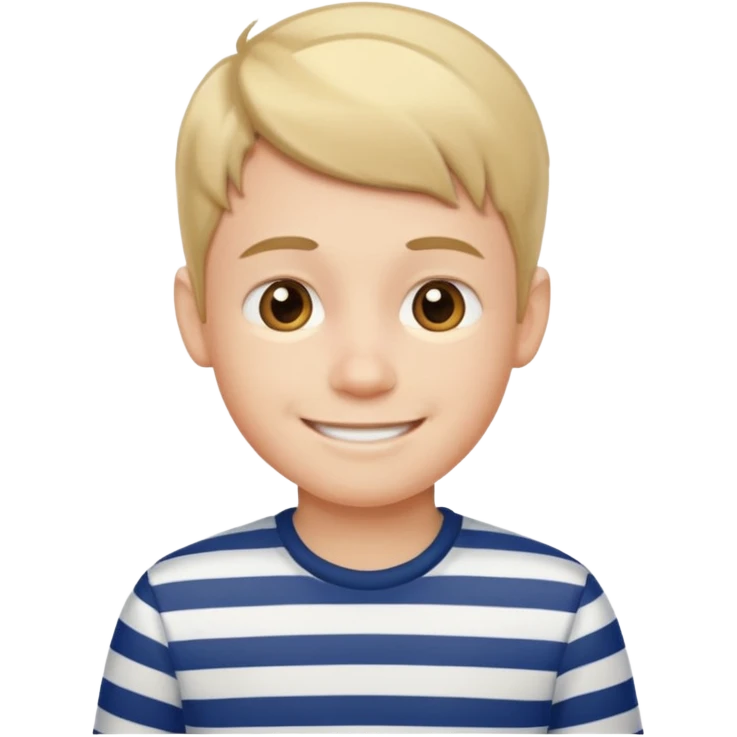 smiling boy in striped shirt emoji