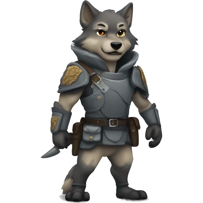 wolf guard with shadow emoji