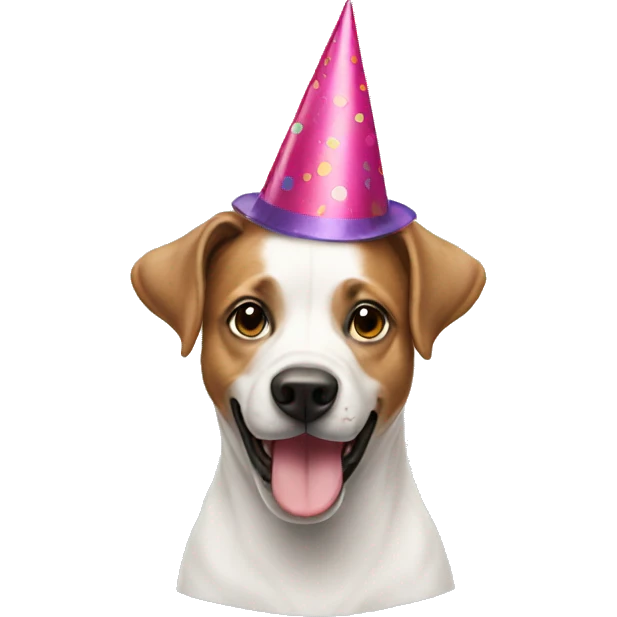 dog with party hat emoji
