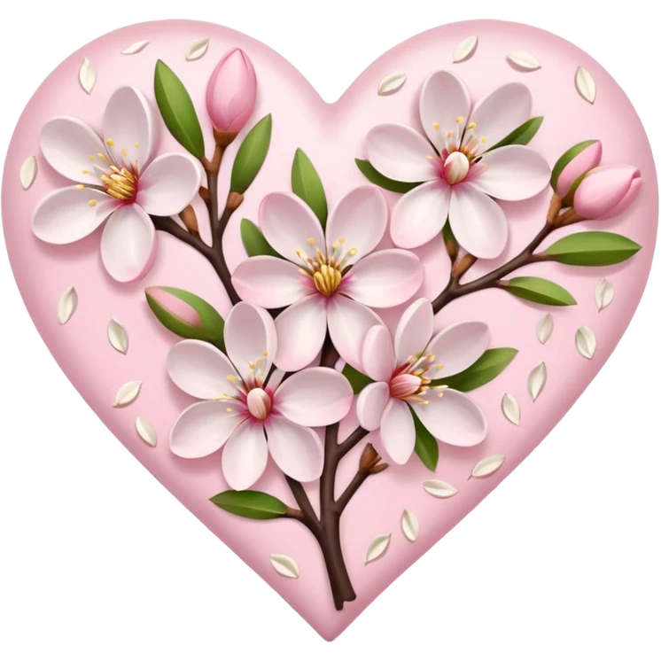 Vangogh almond blossom heart emoji