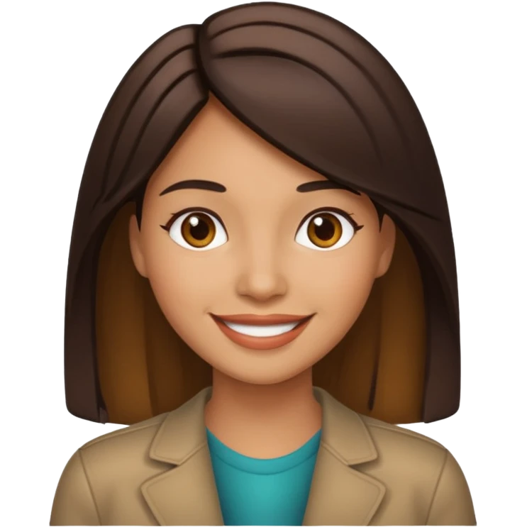 Una mujer con mechas y arriba que tiene como un colorcito negro emoji