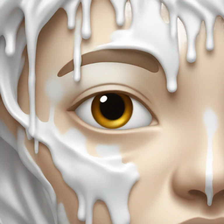 White paint from face  emoji