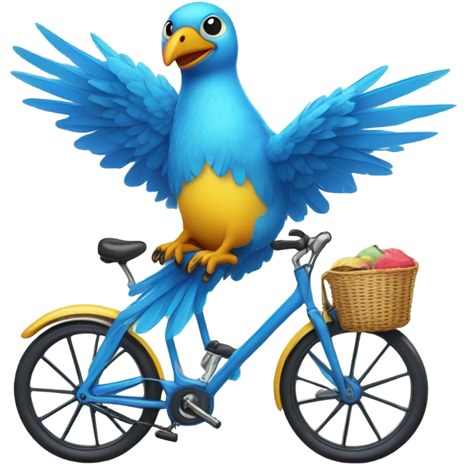 Bird on a bike emoji