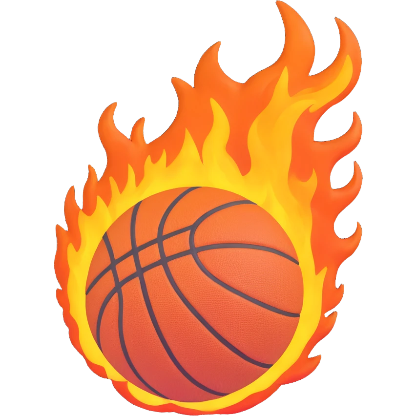 basketball on fire emoji