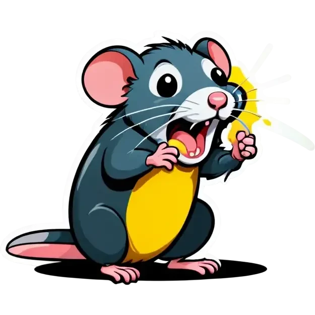 A puking rat emoji
