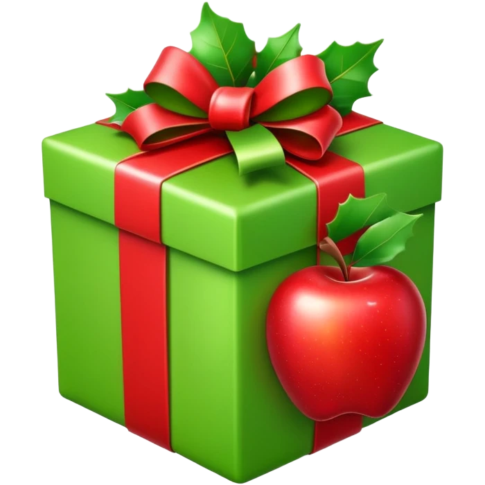 Christmas Apple Gift Box emoji