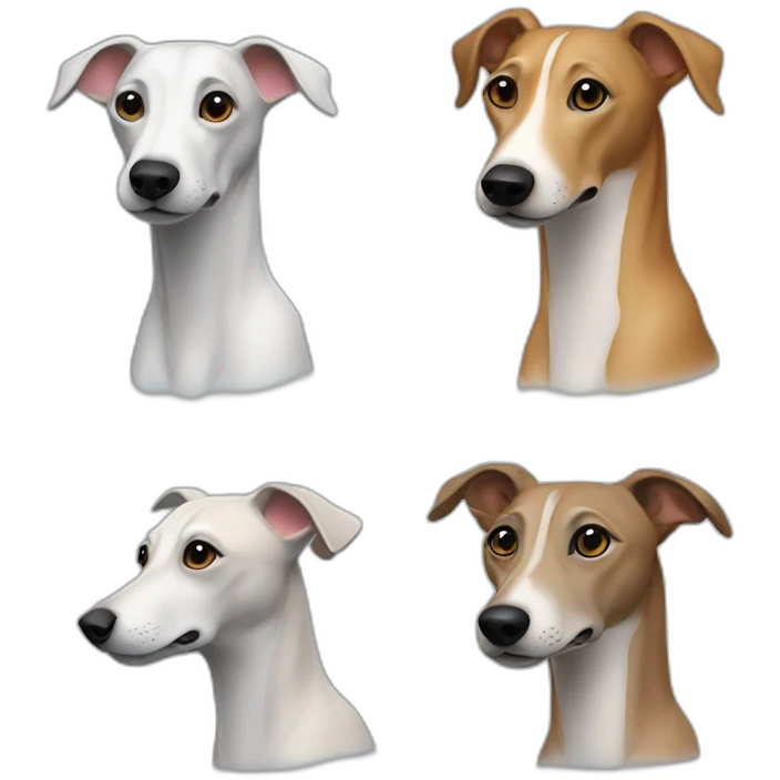 whippet et 4 chats emoji