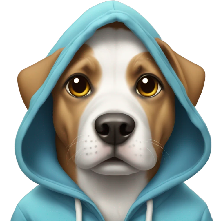 Dog wearing a hoodie  emoji