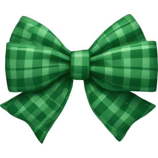 green sky plaid bow emoji
