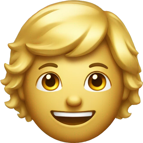 Gold with a smiling face emoji