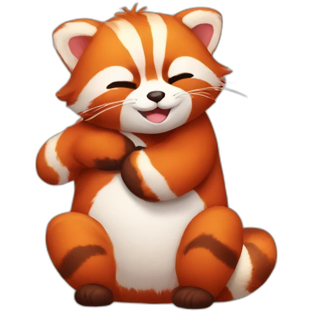 red-panda-hugs-tabby-cat emoji